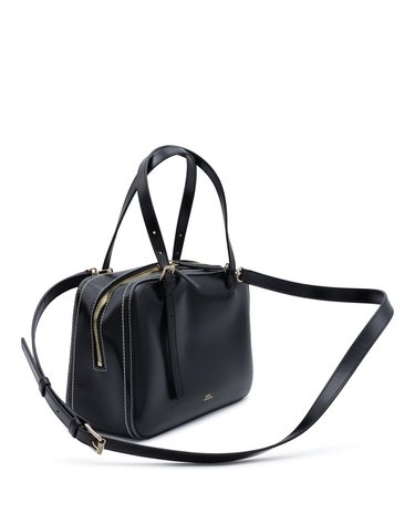 [해외직구] A.P.C 아페쎄 블랙 레더 버진 박스 탑 핸들 백 PXCDNF67017LZZ B0482237644