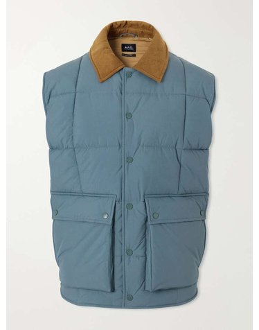 [해외직구] A.P.C 아페쎄 JIMMY 코듀로이 퀼팅 쉘 베스트 PAAIO-H32109 B0082311594