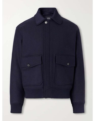 [해외직구] A.P.C 아페쎄 찰리 울블렌드 트윌 블루종 자켓 WVBEB-H32125 B0082510477