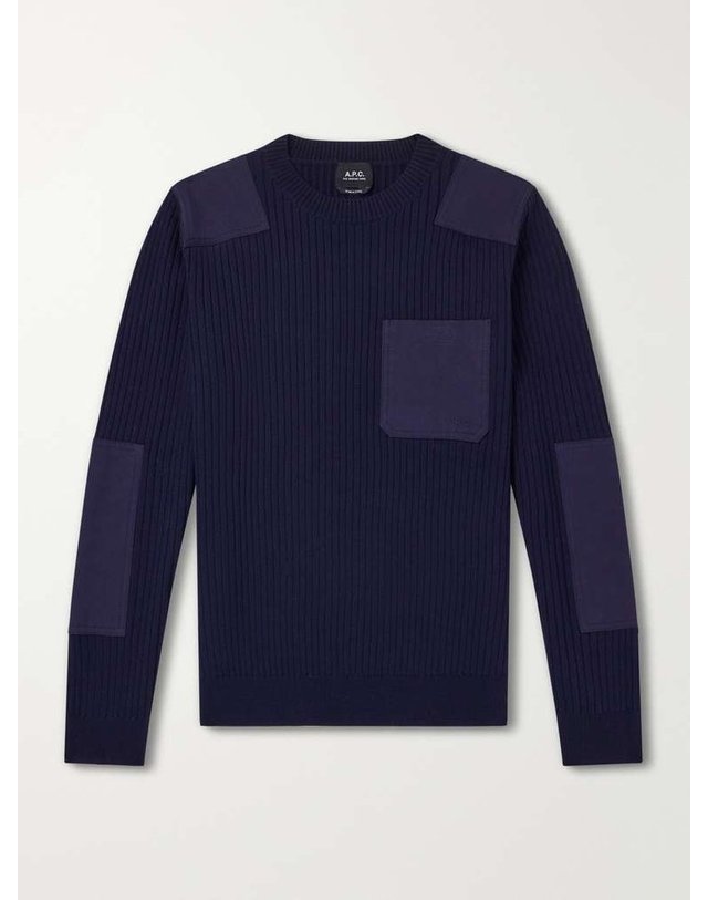 아페세 [해외직구] 26 F/W A.P.C 아페쎄 MALLARME 립니트 버진 울 스웨터 WVAXU-H23522 B0082045734 착용컷