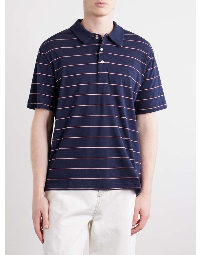 아페세 [해외직구] 26 F/W A.P.C 아페쎄 헨리 스트라이프 코튼블렌드 저지 폴로 셔츠 COHPB-H26552 B0082101178 착용컷