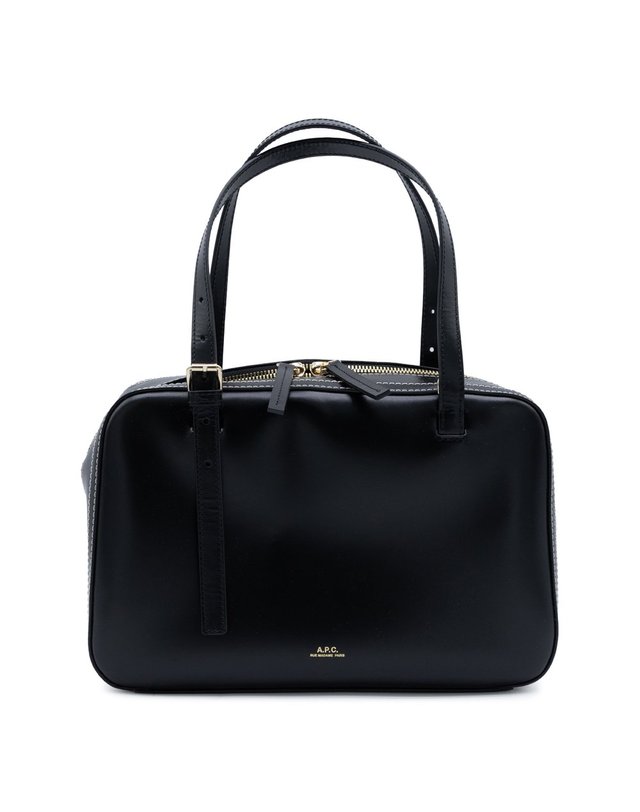 아페세 [해외직구] A.P.C 아페쎄 블랙 레더 버진 박스 탑 핸들 백 PXCDNF67017LZZ B0482237644 착용컷