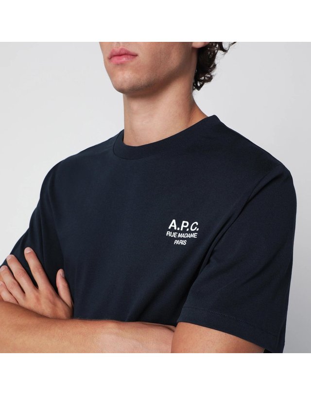 아페세 [해외직구] 26 F/W A.P.C 아페쎄 루 마담 티셔츠 인 네이비 블루 코튼 COHBU-M26388UCO-TIQ B0052306748 착용컷