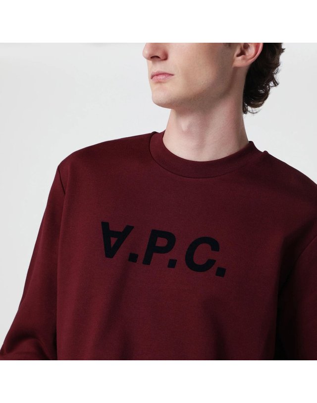 아페세 [해외직구] 26 F/W A.P.C 아페쎄 버건디 스탠다드 그랜드 VPC 코튼 맨투맨 COHBN-M27907UCO-GLI B0052363369 착용컷