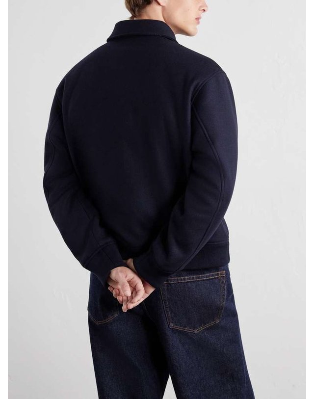 아페세 [해외직구] A.P.C 아페쎄 찰리 울블렌드 트윌 블루종 자켓 WVBEB-H32125 B0082510477 착용컷