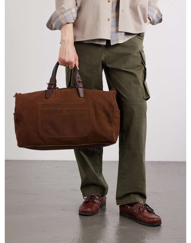 블루드쇼프 [해외직구] 26 F/W 블루 드 쇼프 VOYAGE 레더 스웨이드 위켄드 백 S26101 B0081997326 착용컷
