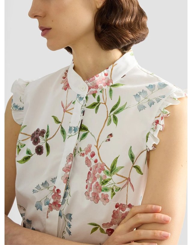 에르뎀 [해외직구] 에르뎀 플로랄 프린트 탑 SS26T1251518015FRENCHCHINTZ B0192021825 착용컷