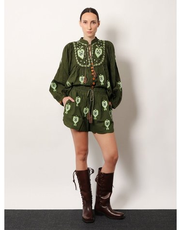 [해외직구] 26 S/S 팜리오 엠브로이드 PUFF 슬리브 LENZINGTM ECOVEROTM EUROFLAXTM 셔츠 344172L0013 B0652252119