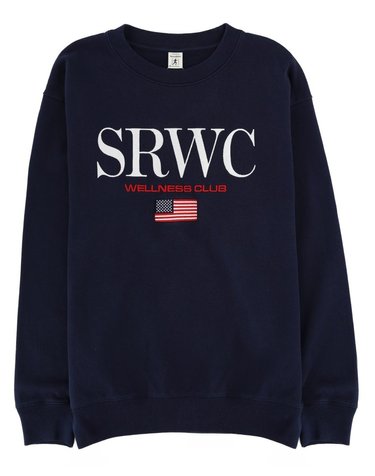 [해외직구] 25 F/W 소프티 앤 리치 맨투맨 WITH 엠브로이드 ST07163177BL106_DARKNAVY B0041951594