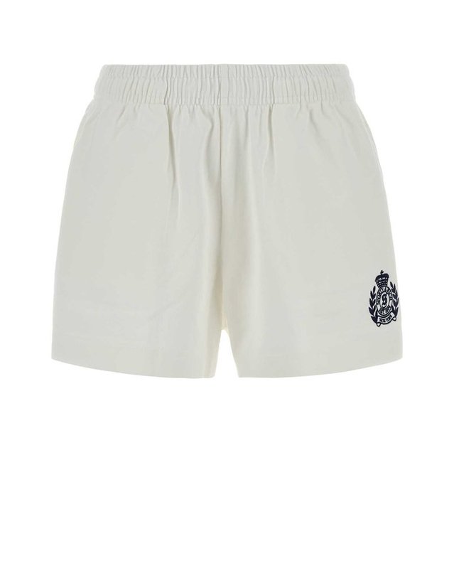 스포티앤리치 [해외직구] 소프티 앤 리치 NY 크레스트 엠브로이드 디스코 쇼츠 SH075710243WH01 WHITE B0442038107 착용컷