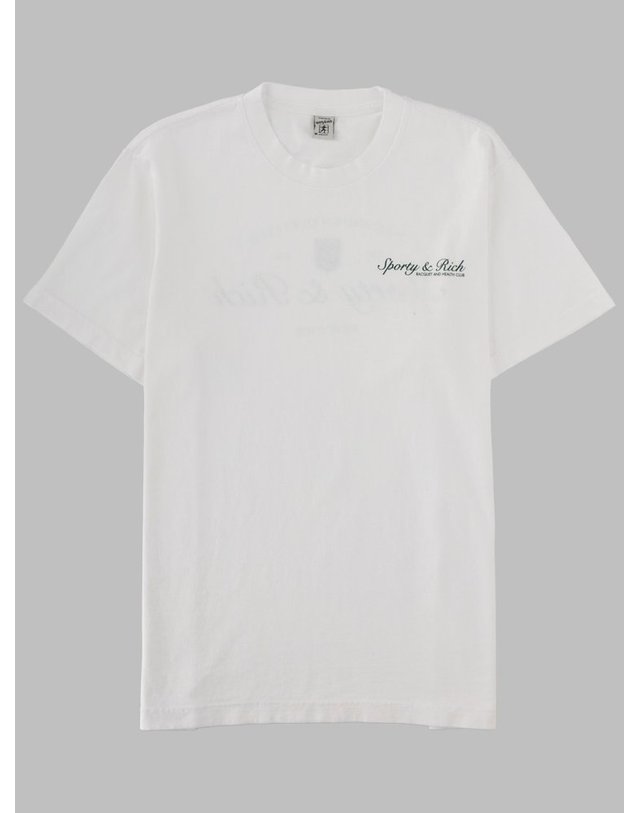 스포티앤리치 [해외직구] 25 F/W 소프티 앤 리치 티셔츠 SYRACUSE TO04361325WH01_WHITE B0042189164 착용컷