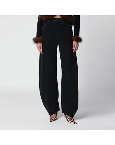 [해외직구] 26 F/W 로테이트 드레이프 BARREL 레그 블랙 데님 진 116530D04BCR2239-D04 B0052306428