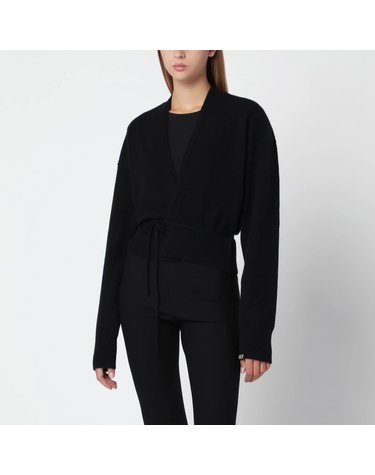 [해외직구] 26 F/W 익스트림 캐시미어 블랙 캐시미어 랩 가디건 516-174-01WS-RA B0052315224