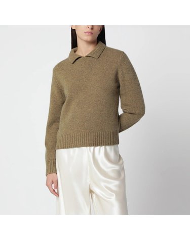 [해외직구] 26 F/W 익스트림 캐시미어 GREENBROWN 캐시미어 폴로 스웨터 513-207-01WS-HU B0052335260