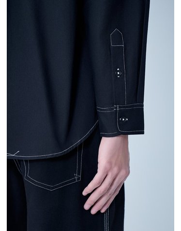 [해외직구] 26 S/S 스토리 MFG. 콘트라스트 스티치 유틸리티 셔츠 SPS26SHHVSCOTBLA B0111964492