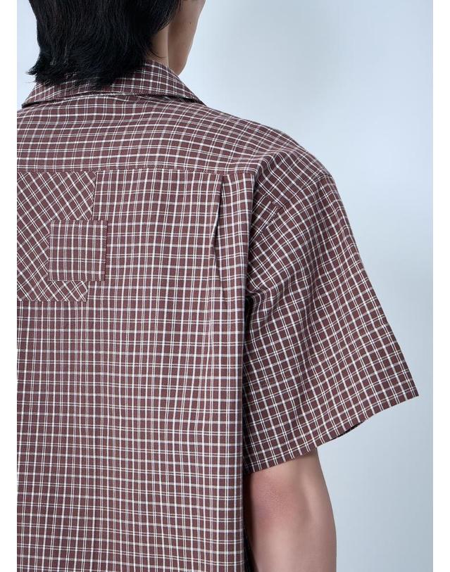 스토리 엠에프지 [해외직구] 26 S/S 스토리 MFG. CHECKERED 쇼츠 슬리브 셔츠 SPS26SHPALHALBRO B0111964491 착용컷