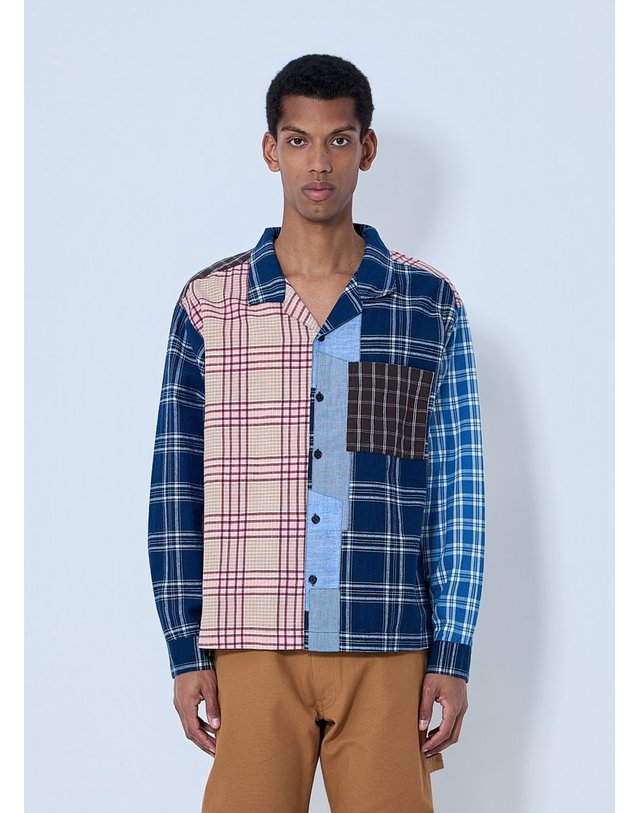 스토리 엠에프지 [해외직구] 26 S/S 스토리 MFG. 패치워크 플래드 셔츠 SSS26SHGRLCOTPLS B0112009534 착용컷