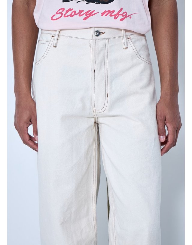 스토리 엠에프지 [해외직구] 26 S/S 스토리 MFG. 와이드레그 데님 트라우저 SSS26TRPOPCOTECR B0112009536 착용컷