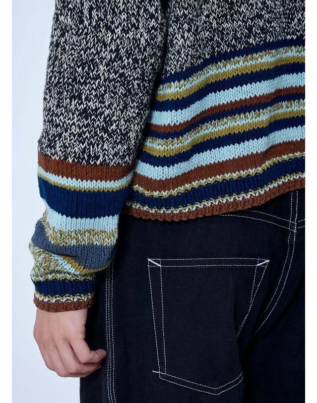 스토리 엠에프지 [해외직구] 26 F/W 스토리 MFG. ROOT 니트 OAKMOSS 가디건 SAW26KNIROCCOTBLS B0112367489 착용컷