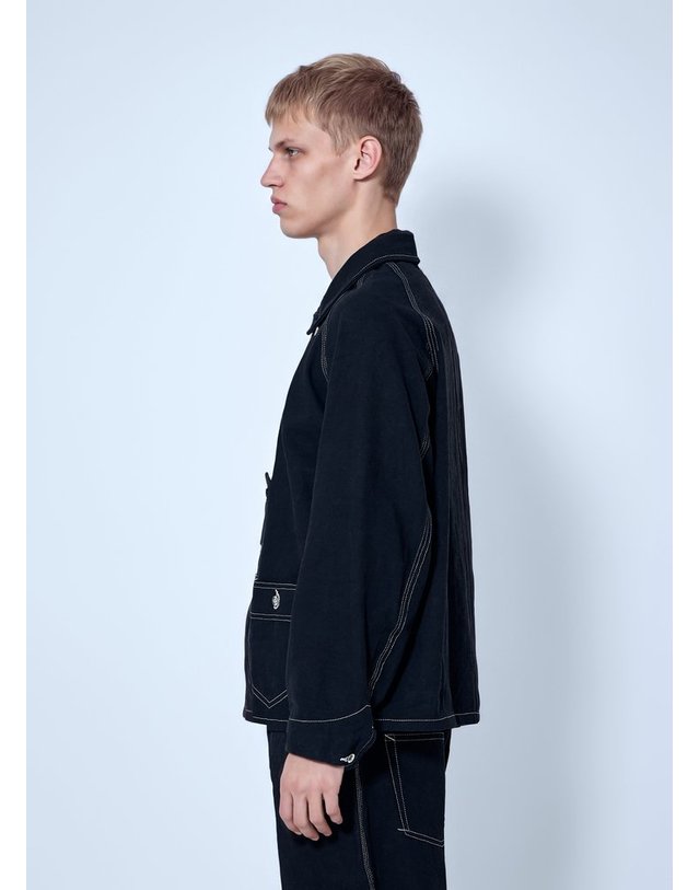 스토리 엠에프지 [해외직구] 26 F/W 스토리 MFG. 캔버스 러브 LETTER DEPOT 자켓 SAW26JADPJCOTLLB B0112367517 착용컷
