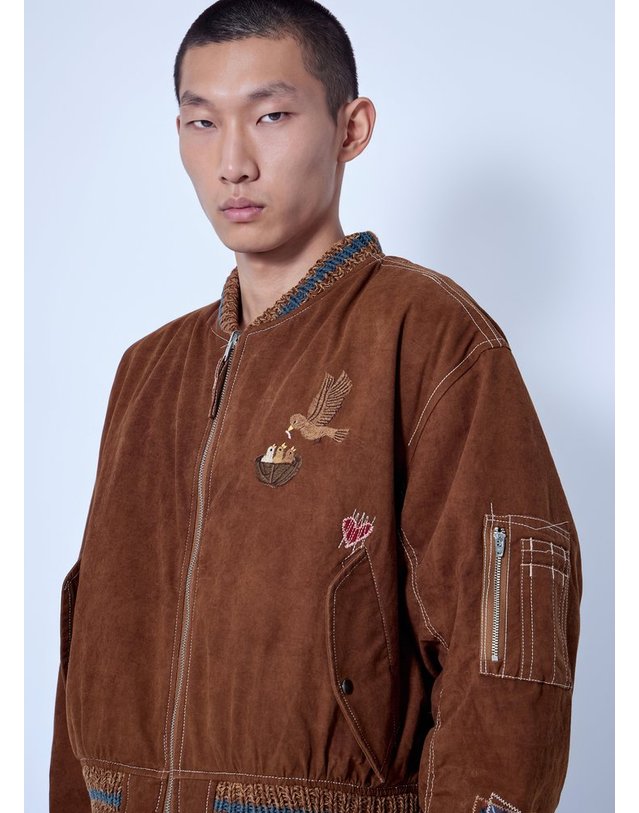 스토리 엠에프지 [해외직구] 26 F/W 스토리 MFG. SEED 봄버 자켓 SAW26JASEECOTWIS B0112500878 착용컷