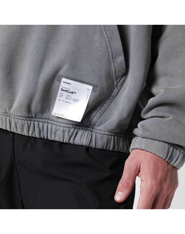 새티스파이 [해외직구] 26 F/W 세티스파이 SOFTCELL AGED 그레이 후드 맨투맨 11046CO-82A02 B0052363392 착용컷