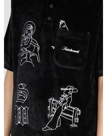 [해외직구] 23 S/S 세인트우드 벨루어 폴로 탑 SW01609 Black B0110823031