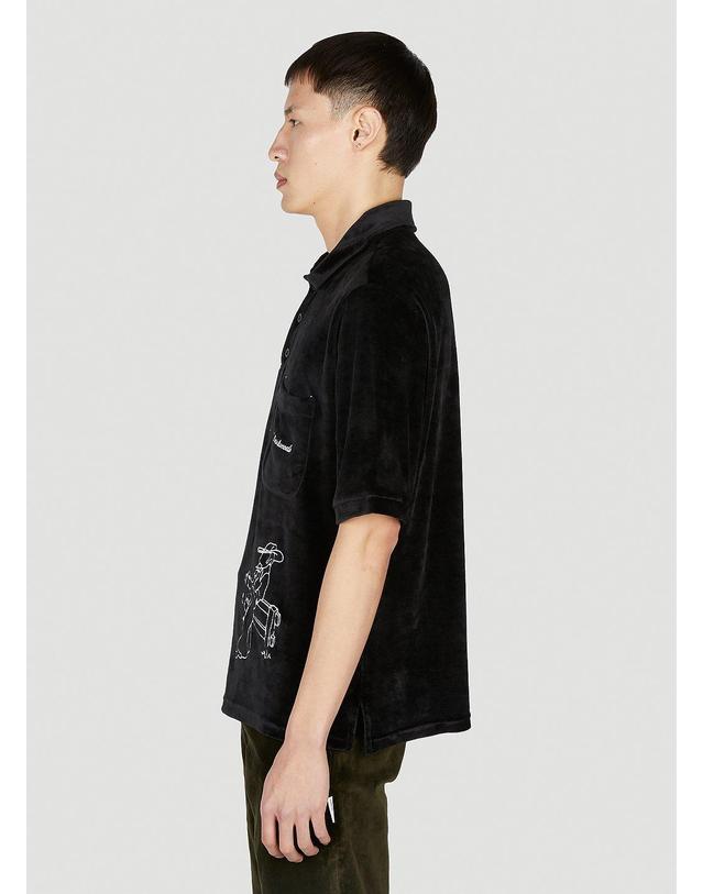 세인트우드 [해외직구] 23 S/S 세인트우드 벨루어 폴로 탑 SW01609 Black B0110823031 착용컷