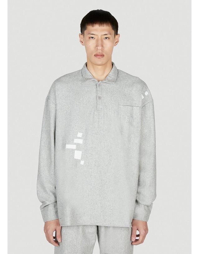 세인트우드 [해외직구] 23 S/S 세인트우드 롱 슬리브 니트 폴로 탑 SW01610 Grey B0110823153 착용컷