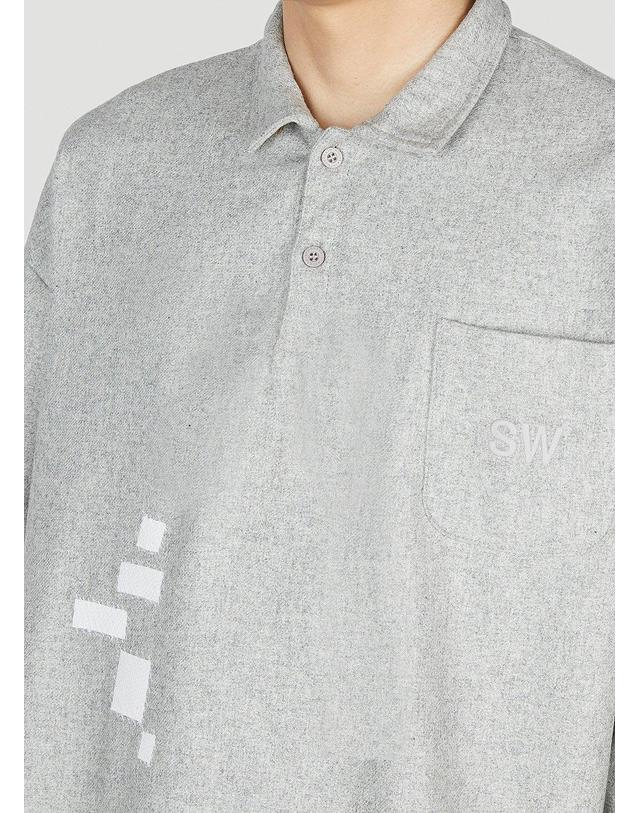 세인트우드 [해외직구] 23 S/S 세인트우드 롱 슬리브 니트 폴로 탑 SW01610 Grey B0110823153 착용컷