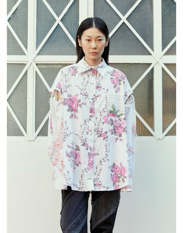 [해외직구] 23 F/W 레이브리뷰 ELI 플라워 셔츠 FW2311 WHITE/MULTI FLOWER B0110819645