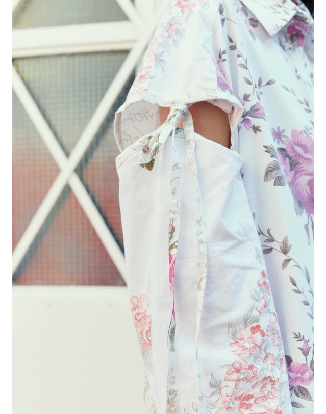 레이브 리뷰 [해외직구] 23 F/W 레이브리뷰 ELI 플라워 셔츠 FW2311 WHITE/MULTI FLOWER B0110819645 착용컷
