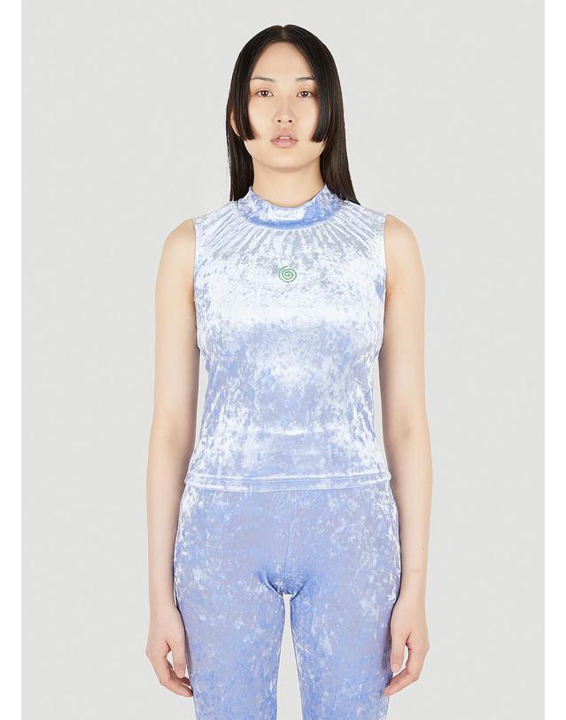 퍽스앤미니 [해외직구] 22 S/S 퍽스앤미니 PLUSH PORTAL 슬리브리스 탑 PS224515-ICEBLE- B0110813310 착용컷