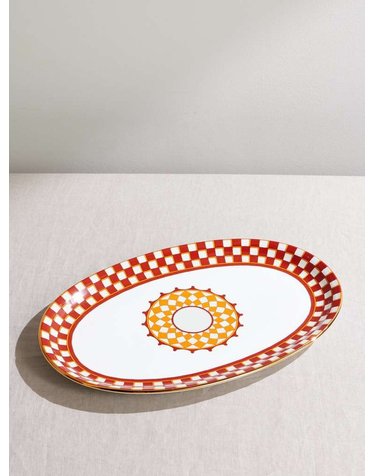 [해외직구] 라 더블 제이 GOLDTRIMMED 페인트 PORCELAIN PLATTER PLA0002_CER001APL01_RE06 B0082121784