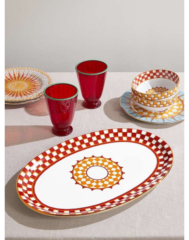 라더블제이 [해외직구] 라 더블 제이 GOLDTRIMMED 페인트 PORCELAIN PLATTER PLA0002_CER001APL01_RE06 B0082121784 착용컷