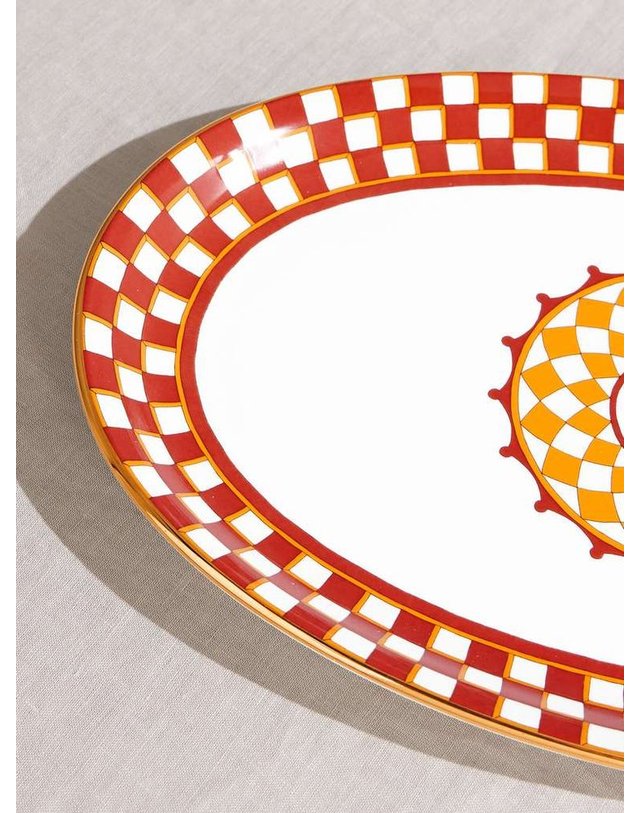 라더블제이 [해외직구] 라 더블 제이 GOLDTRIMMED 페인트 PORCELAIN PLATTER PLA0002_CER001APL01_RE06 B0082121784 착용컷