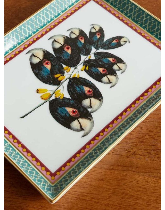 라더블제이 [해외직구] 라 더블 제이 BETO 발 PARROTSTEM 페인트 PORCELAIN TRINKET TRAY TRI0008_CER001PAS02_GR15 B0082310743 착용컷