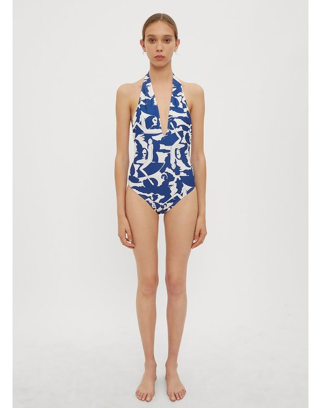 라더블제이 [해외직구] 18 F/W 라 더블 제이 DONNE DEEP V BATHER ONE PIECE IN DONNE B0112498732 착용컷