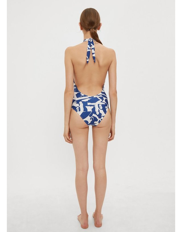 라더블제이 [해외직구] 18 F/W 라 더블 제이 DONNE DEEP V BATHER ONE PIECE IN DONNE B0112498732 착용컷