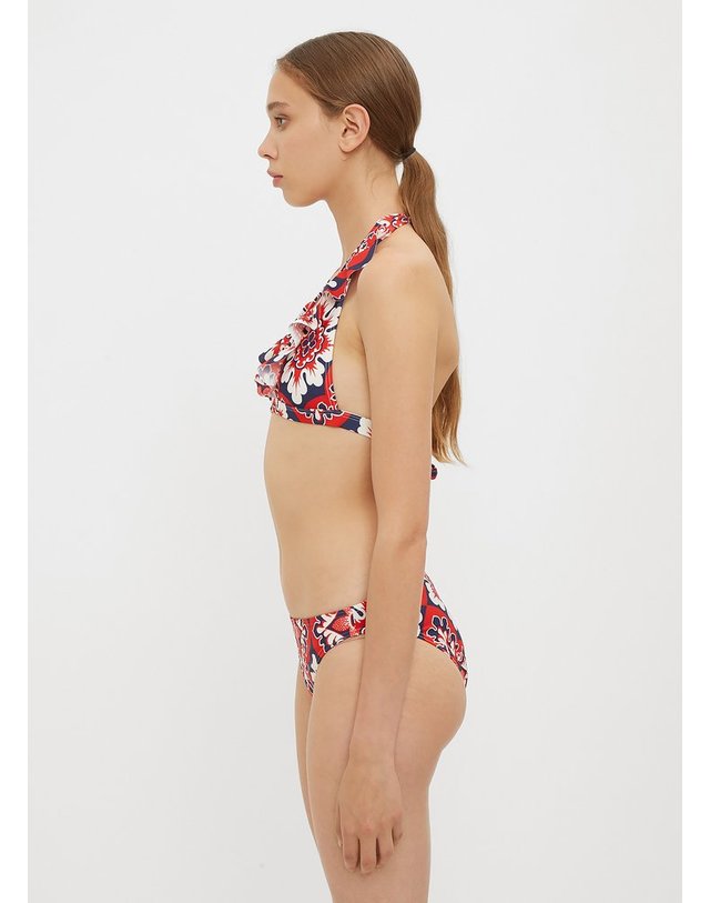 라더블제이 [해외직구] 18 F/W 라 더블 제이 팔라쪼 ROSSO RUFFLE 비키니 탑 ROUCHES BIKINI TO B0112498728 착용컷
