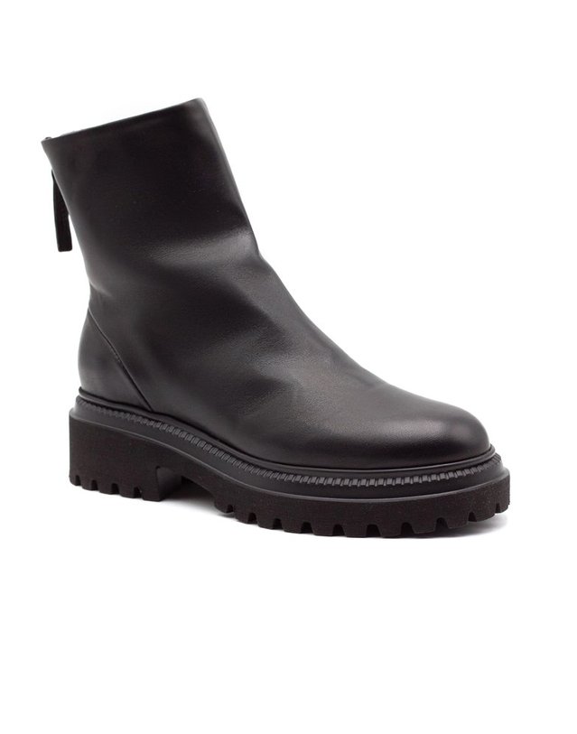 할마네라 [해외직구] 할마네라 블랙 SMOOTHLEATHER 컴뱃 앵클 부츠 RUE26NERO B0302332303 착용컷
