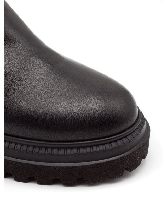 할마네라 [해외직구] 할마네라 블랙 SMOOTHLEATHER 컴뱃 앵클 부츠 RUE26NERO B0302332303 착용컷
