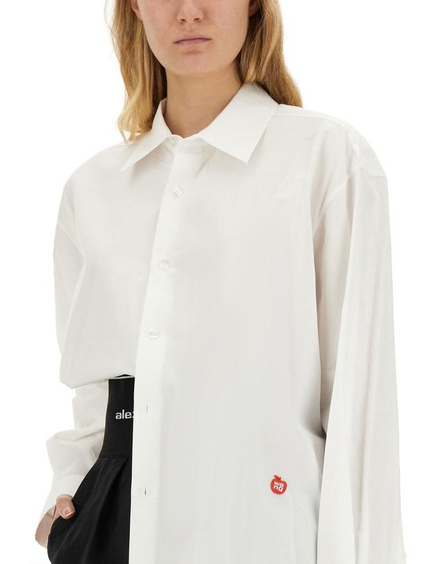 티바이알렉산더왕 [해외직구] 24 S/S 알렉산더 왕 T 셔츠 WITH 로고 4WC1241449_100 B0041274211 착용컷