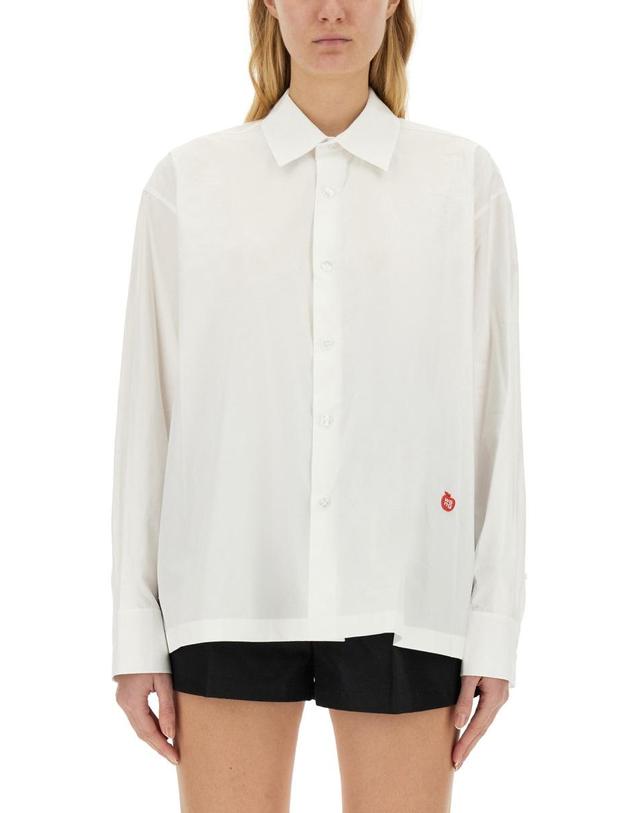 티바이알렉산더왕 [해외직구] 24 S/S 알렉산더 왕 T 셔츠 WITH 로고 4WC1241449_100 B0041274211 착용컷