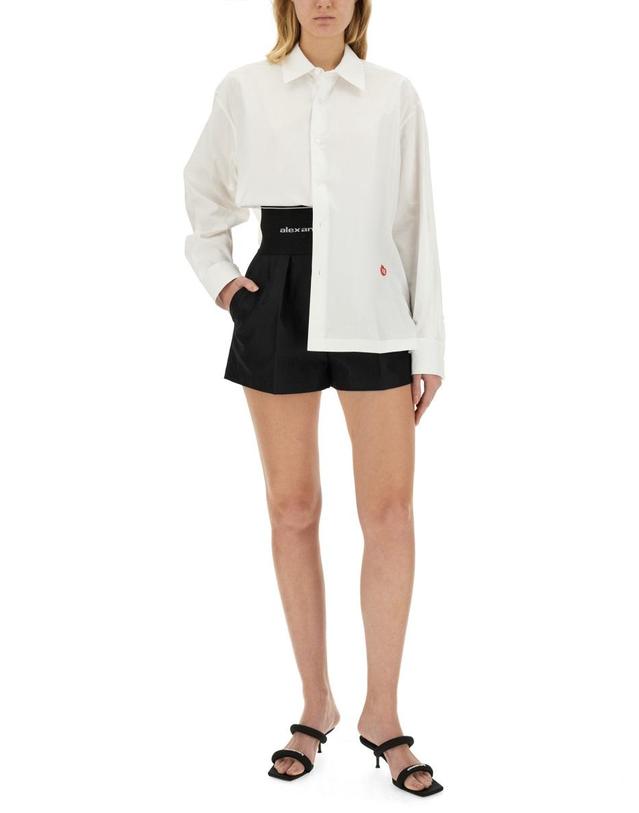 티바이알렉산더왕 [해외직구] 24 S/S 알렉산더 왕 T 셔츠 WITH 로고 4WC1241449_100 B0041274211 착용컷