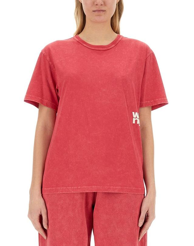 티바이알렉산더왕 [해외직구] 24 S/S 알렉산더 왕 T 티셔츠 WITH 로고 4CC3221357_619A B0041276351 착용컷