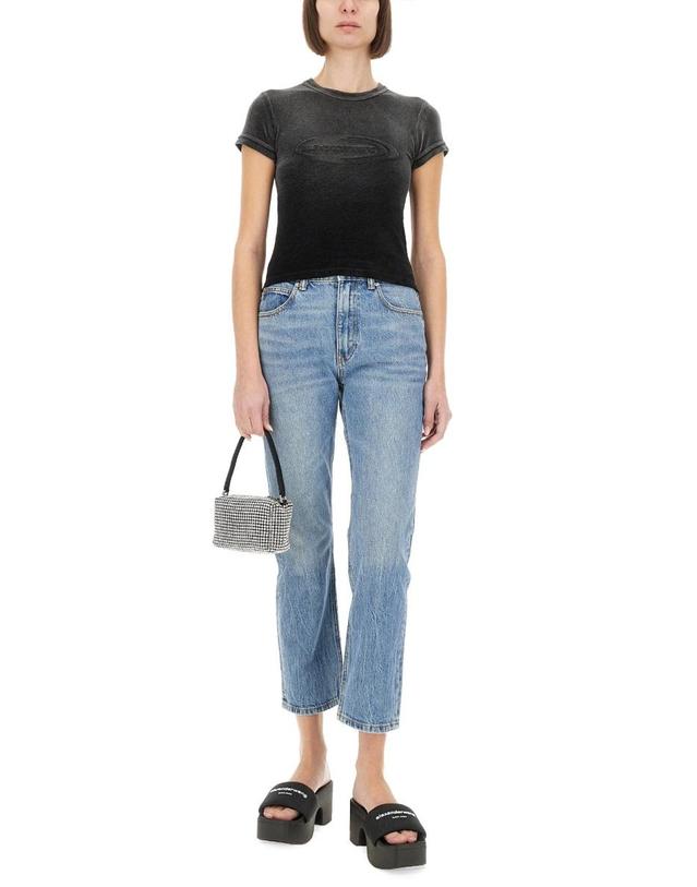 티바이알렉산더왕 [해외직구] 25 S/S 알렉산더 왕 T 티셔츠 WITH 로고 4CC1251563_024B B0041543474 착용컷