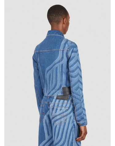 [해외직구] 22 S/S AHLUWALIA LASER 모티프 데님 자켓 WSS22AHL04 JACKET DENIM B0110815219