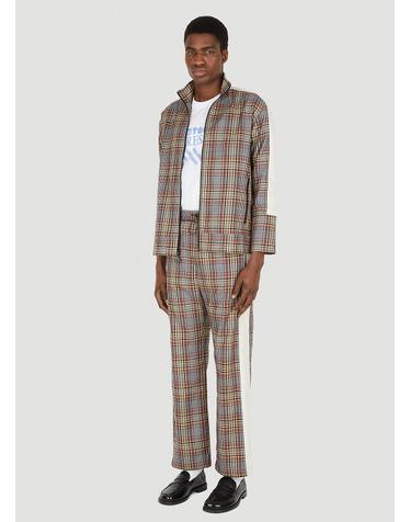 [해외직구] 22 S/S AHLUWALIA AKIN 체크 팬츠 MSS22AHL28 TROUSERS SUITING wool B0110824209