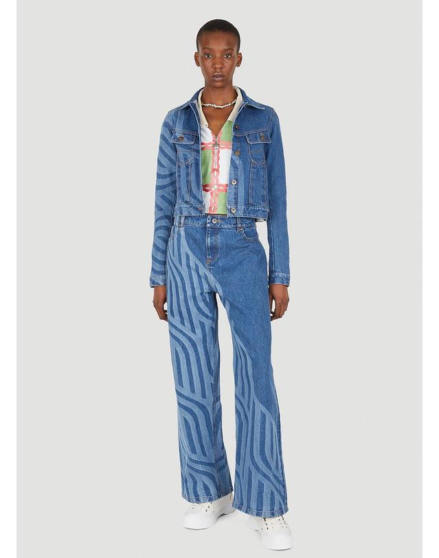 알루와리아 [해외직구] 22 S/S AHLUWALIA LASER 모티프 데님 자켓 WSS22AHL04 JACKET DENIM B0110815219 착용컷